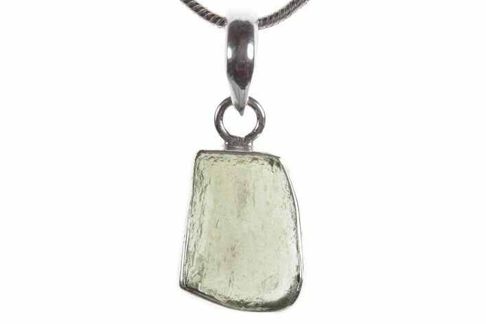 Green Moldavite Tektite Pendant ( g) - Czech Republic #353943